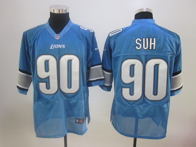 Detroit Lions 90 Suh Nike NFL Elite Jersey Blue